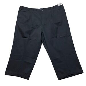 Basic Editions Pants Mens 50x24.5‎ Navy Blue Pleated Front Chino Hemmed 5573